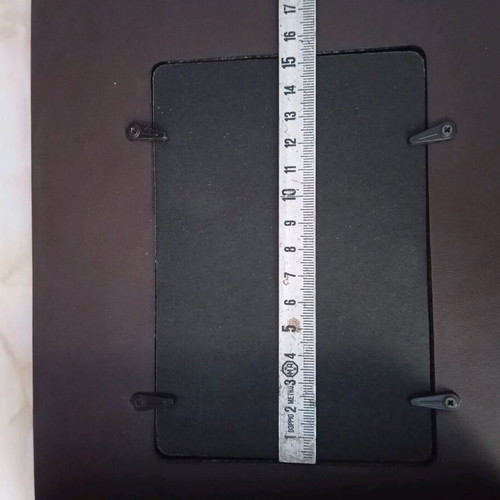 Photo frame with dark brown leatherette like new