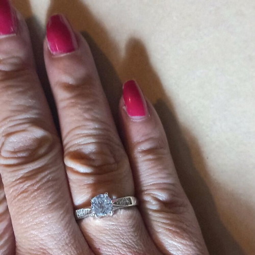 Silver 925° ring new with white zircon large size 60