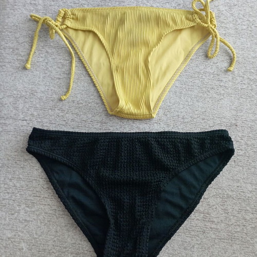 Swimsuit set like new, size S, black and yellow