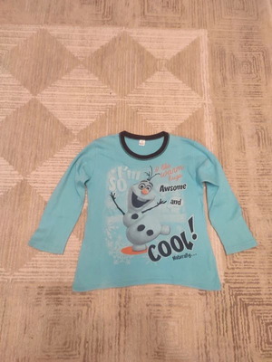 Frozen Olaf Pajama Shirt size 10Y turquoise like new, cotton
