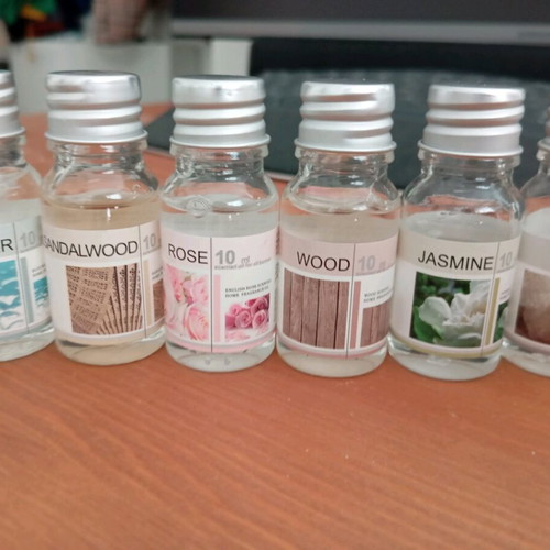 Aromatic oils for oil burner used, set of 6 bottles 10ml