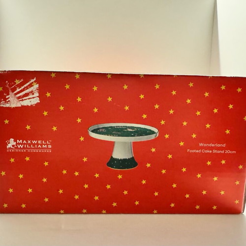 Christmas platter with foot Maxwell & Williams like new, porcelain