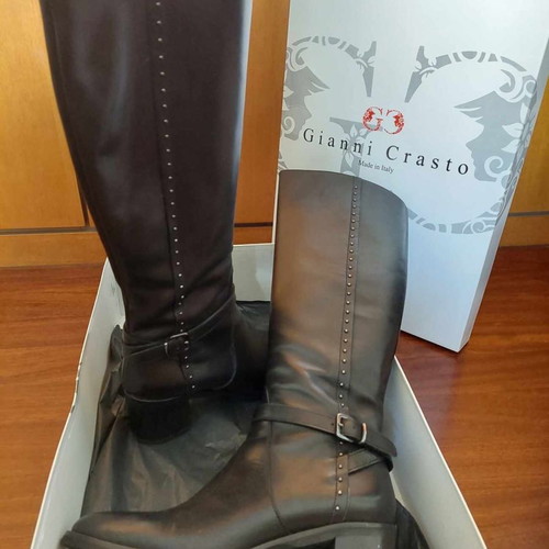 Gianni Crasto leather boots like new, size 40, black