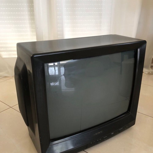 Crown CRT TV 21" CTV-2123 used, retro gaming compatible