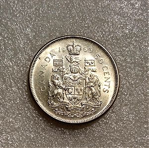 Ασημένιο Καναδά - 50 cents 1965