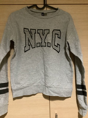 Women's long sleeve used from H&M, black and gray, size S