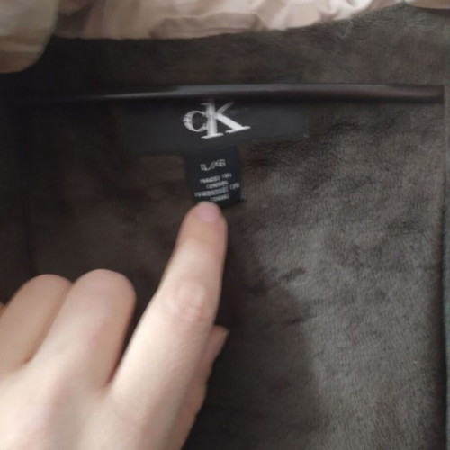 Calvin Klein down jacket with fur and thick lining, size L