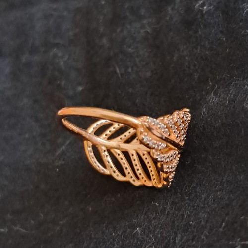 Pandora Rose ring size 54, like new, gold plated silver with rose gold