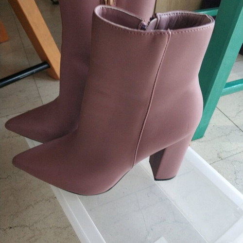 Synthetic leather boots size 38 like new, pink