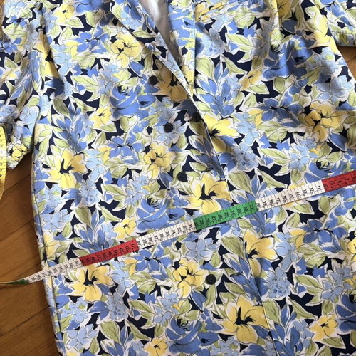 Vintage dress M-L like new, blue multicolor