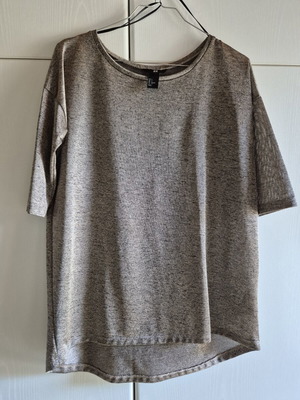 H&M blouse beige, like new, shiny fabric, size S