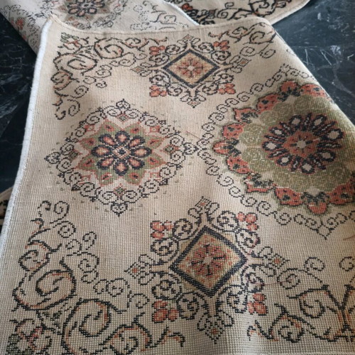 Persian handwoven rugs used, set of 2, 1970s