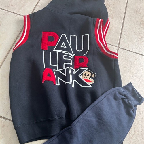 Paul Frank tracksuit and sleeveless hoodie like new, size 8-10, blue