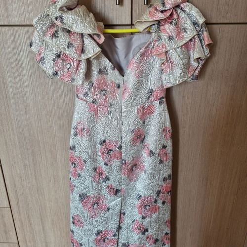 Party dress like new, gray and pink, size XS