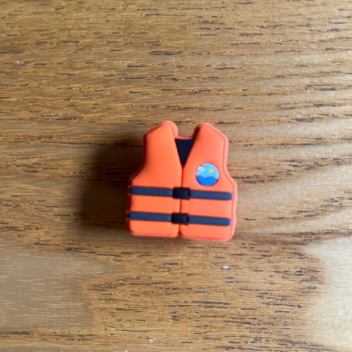 Authentic Crocs pin life vest used, orange