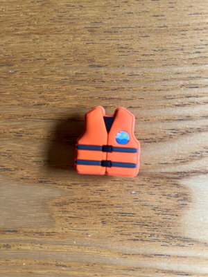 Authentic Crocs pin life vest used, orange