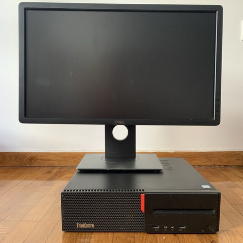 Desktop computer Lenovo 13AOD08 with Dell monitor like new, 8GB RAM, 238GB SSD
