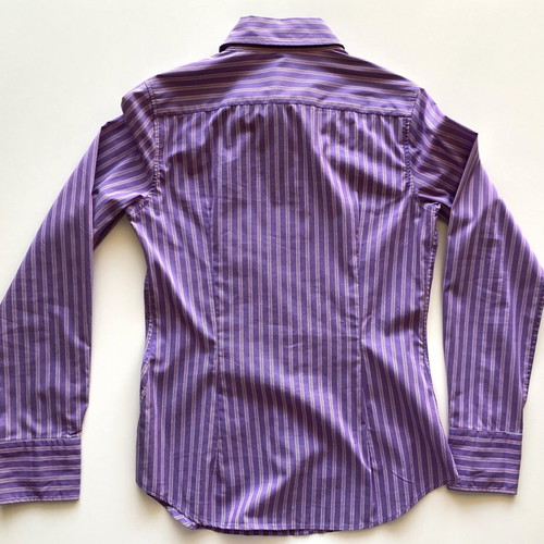 Benetton women's shirt slim fit size S like new purple