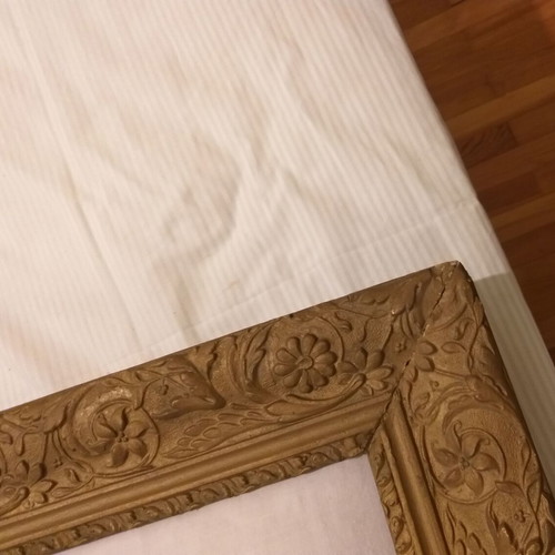Antique carved wooden frame used, 1930s decade
