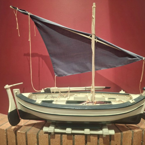 Handmade Wooden Decorative Boat Latin Sail used, like new
