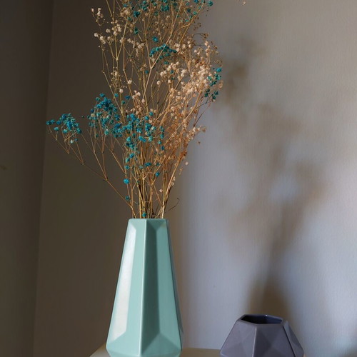 Ceramic vase set like new, two pieces