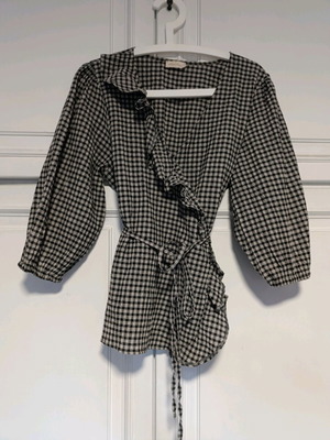 Wrap shirt Regalinas black and white checked like new