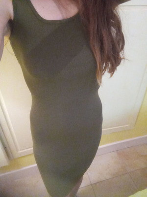 Rib khaki dress size S like new