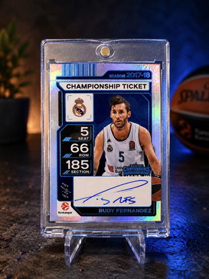 Rudy Fernandez Championship Ticket Auto Panini Contenders EuroLeague κάρτα καινούργια
