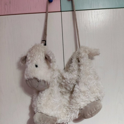 Jellycat plush lamb bag, soft and unique