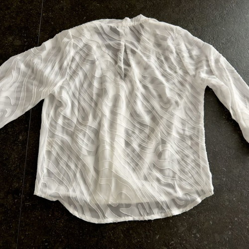 Donna Martha white see through blouse size S like new