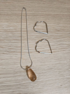 Jewelry set new, metal