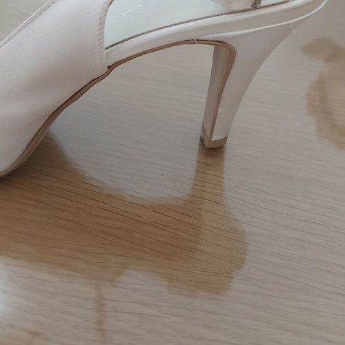 Mourtzi white wedding heels size 38 used