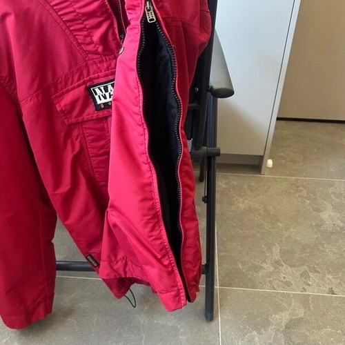 Napapijri jacket like new with fleece lining red