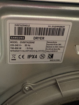 Samsung clothes dryer, lightly used