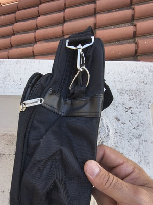 Diplomat shoulder bag like new, black, durable nylon