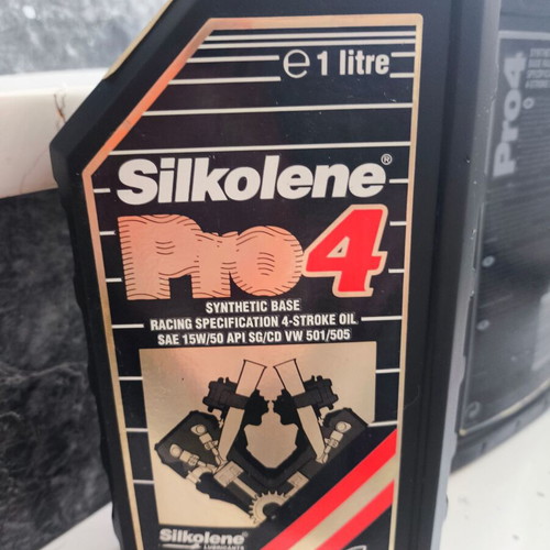 FUCHS SILKOLENE Pro 4 15W-50 XP 4T synthetic motorcycle oil 1L new, pack of 4