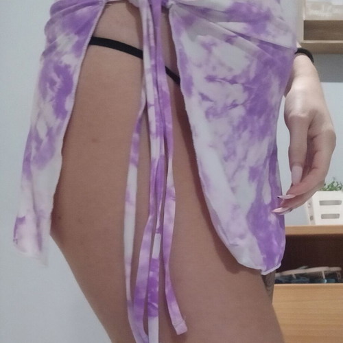 Pareo skirt like new, white and purple