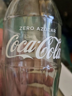 Γυάλινο μπουκάλι Coca Cola Zero 1 λίτρου σαν καινούργιο, σπάνιο