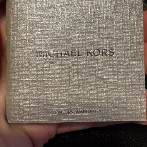 Michael Kors necklace new, gold plated with zircon