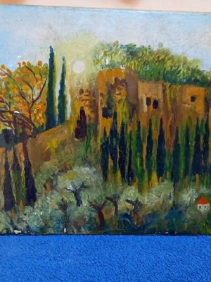 Oil painting on canvas used