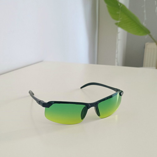 Anti-glare Polarized Night Driving Glasses with Sport Frame and Yellow-Green Lenses new