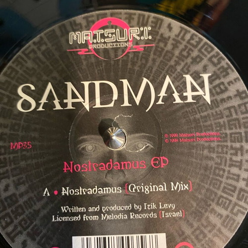 Sandman Goa Trance Vinyl Record used, electronic