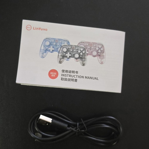 Switch Pro Controller like new, translucent gray with LED lights
