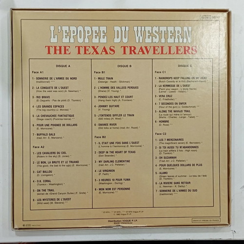 L'Epopee du Western The Texas Travellers 3LP vinyl set used