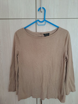 Γυναικεία ανοιξιάτικη λεπτή μπλούζα Massimo Dutti σαν καινούργιο, μπεζ, μέγεθος M