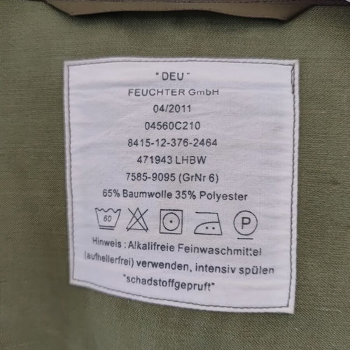 German Army Jacket Medium used, flecktarn camouflage