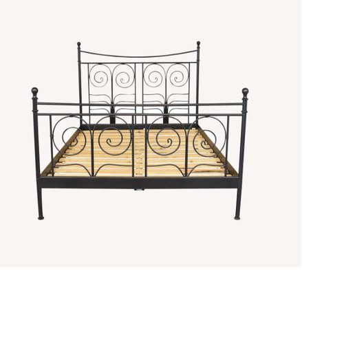 Iron bed frame 140x200 cm, vintage style