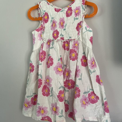 Zara summer dress with pink flowers, size 110 cm