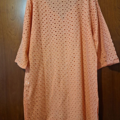 Tunic Miss Rosy like new, orange broderie anglaise, size L