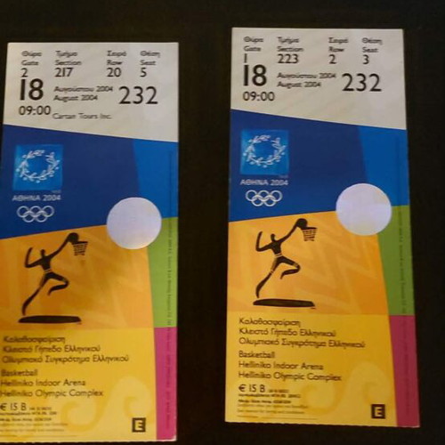 Olympic Games Athens 2004 collectible tickets set of 4, like new